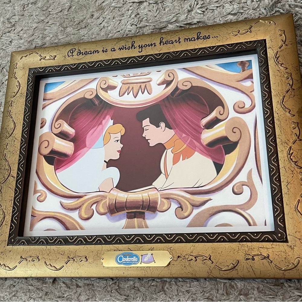 Disney Cinderella Happily Ever After Framed Art Print Lithograph